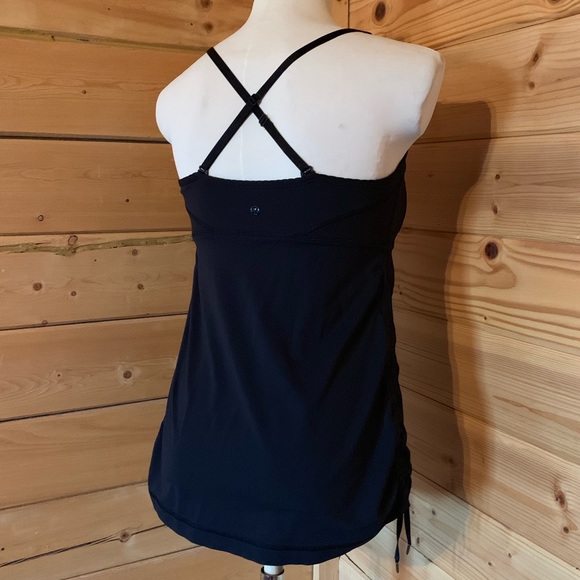 lululemon athletica Tops - 4/$40 Lululemon Black Racerback w bra tank 10